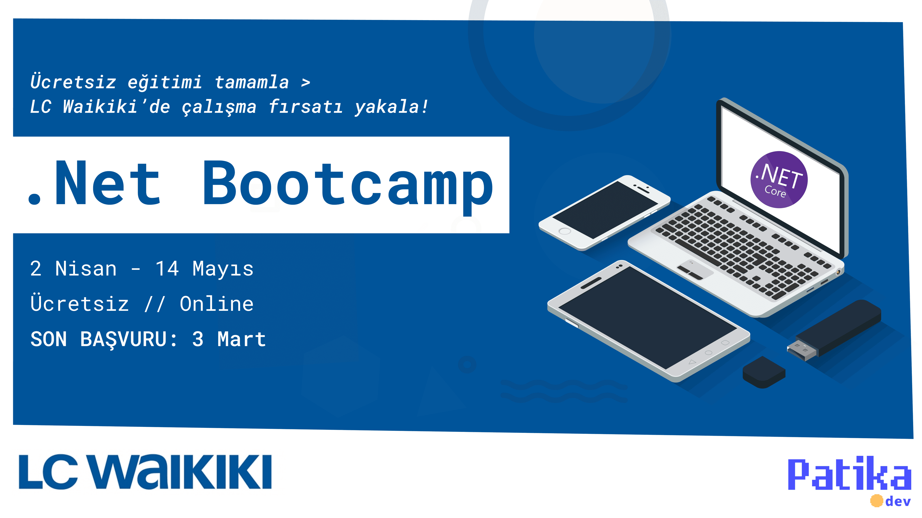 LC Waikiki'de İşe Girmek İçin Ücretsiz Yazılım Eğitimi