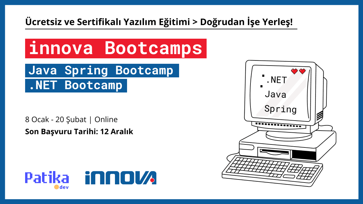 Innova'da işe girmek için ücretsiz yazılım eğitimi