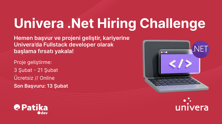 Univera'da işe girmek için ücretsiz hiring challenge